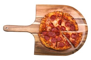 pizza peel with dough