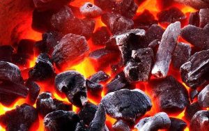 hot charcoal